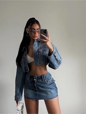Garage Clothing Denim Mini Skirt
